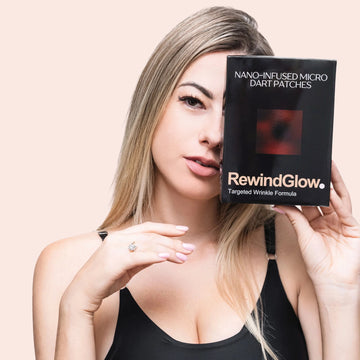 Person presenting RewindGlow Micro Dart Patches